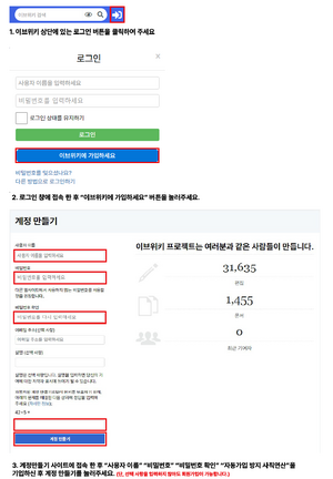 이브위키 가입 방법.png